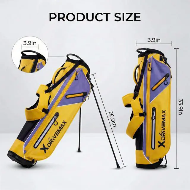 Alt view image 5 of 7 - Golf Stand Bag, Ultra Lightweight Compact Design for Walking Rounds, Easy-Carry Slim 4-Way Top for Multiple Pieces, for Par 3 & Practice