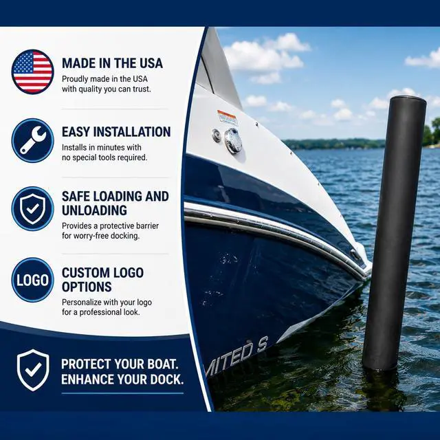 Alt view image 3 of 7 - Mad Dog Boat Trailer Guide Pole Pad and Cover with Capped Ends | 60 Inch | Black | Heavy Duty UV Fade Proof Canvas | Set of Two