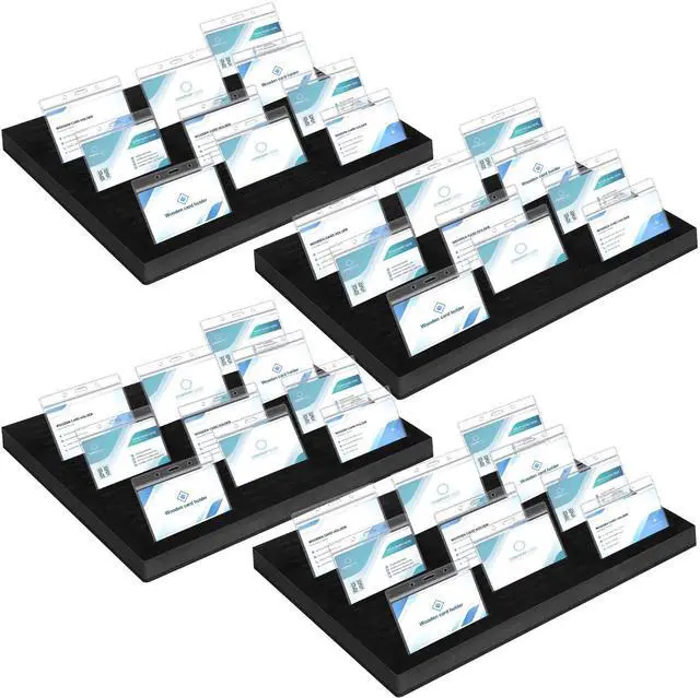 Main image of 4 Pcs Name Badge Holder ID Tray Organizer Foam Holds 60 Badges ID Tag Organizer Name Tag Holders for Office, 16 3/4 x 12 x 1 1/4 Inch
