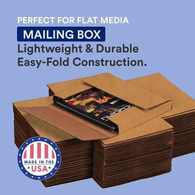 Alt view image 3 of 7 - Flat Mailer Shipping Boxes 11.125"L x 8.625"W x 4"H Medium 50-Pack | Corrugated Cardboard Box for Small or Large Business Packaging, Mailing, and Storage