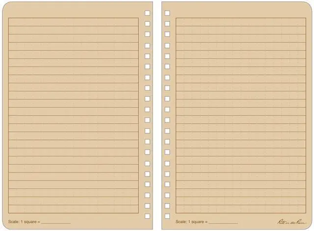 Alt view image 2 of 7 - Weatherproof Side Spiral Kit: Tan CORDURA® Fabric Cover, 4.625" x 7" Tan Notebook, and Weatherproof Pen (No. 973T-KIT)