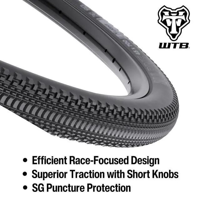 Alt view image 2 of 7 - Vulpine Gravel Bike Tire (700c) Tubeless Folding - Light Fast Rolling for Races (Black/Tan, Optional SG Puncture Protection)