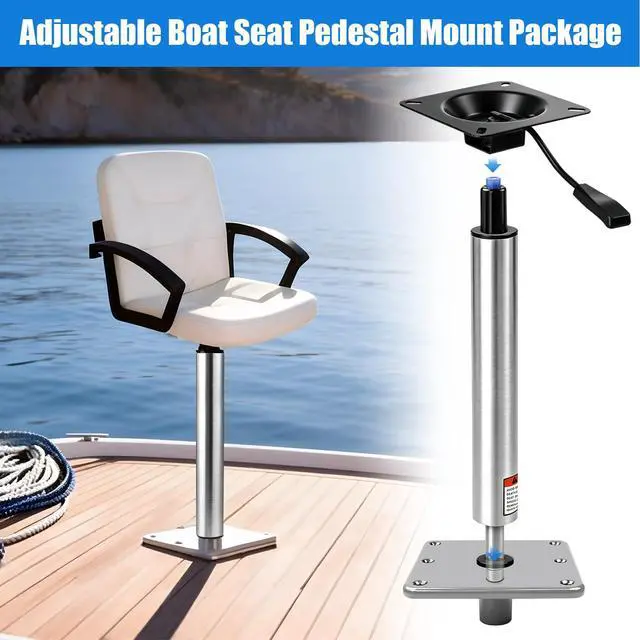 Alt view image 4 of 7 - Lock'N-Pin 3/4" Adjustable Boat Seat Pin Post, (13"-19") (18"-24") (24"-30") Height Adjustable Non-Threaded Power Pedestal for Marine Fishing Bass Pontoon Boat