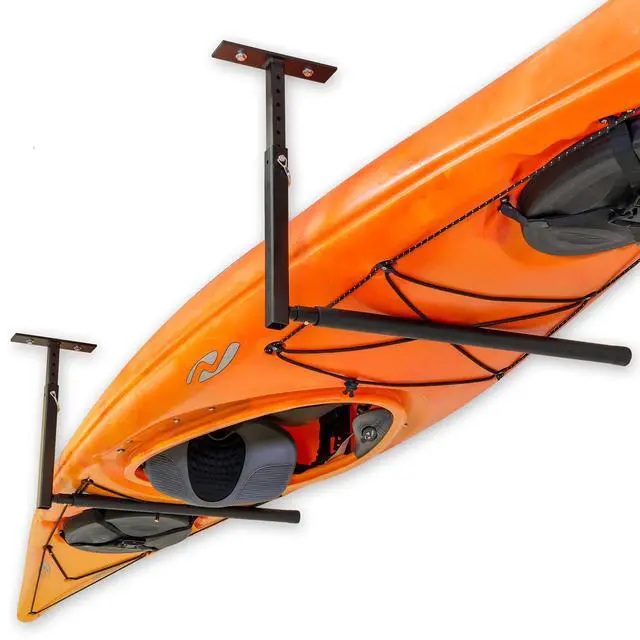 Main image of Adjustable Kayak Ceiling Rack Hi Port 2 Garage Ceiling Kayak Hanger | Adjustable Overhead Kayak Storage for Recreational & Touring Kayaks | Garage Organization