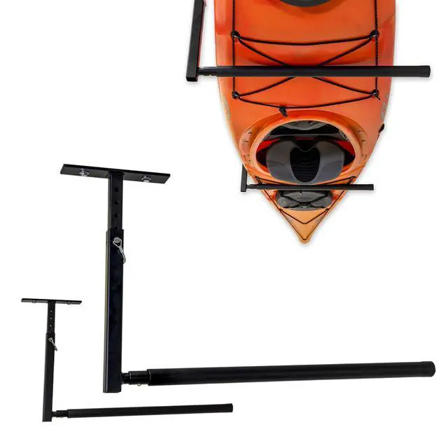 Alt view image 5 of 5 - Adjustable Kayak Ceiling Rack Hi Port 2 Garage Ceiling Kayak Hanger | Adjustable Overhead Kayak Storage for Recreational & Touring Kayaks | Garage Organization