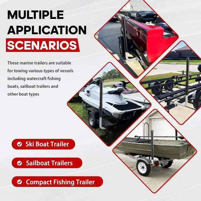 Alt view image 7 of 7 - 40"/48" Adjustable Boat Trailer Guide-ons, Rustproof Electro-Galvanized Steel Trailer Guides, Boat Trailer Guides Poles with Black PVC Pipes Fit for Ski Boat, Fishing Boat, Sailboat Trailer 2PCS