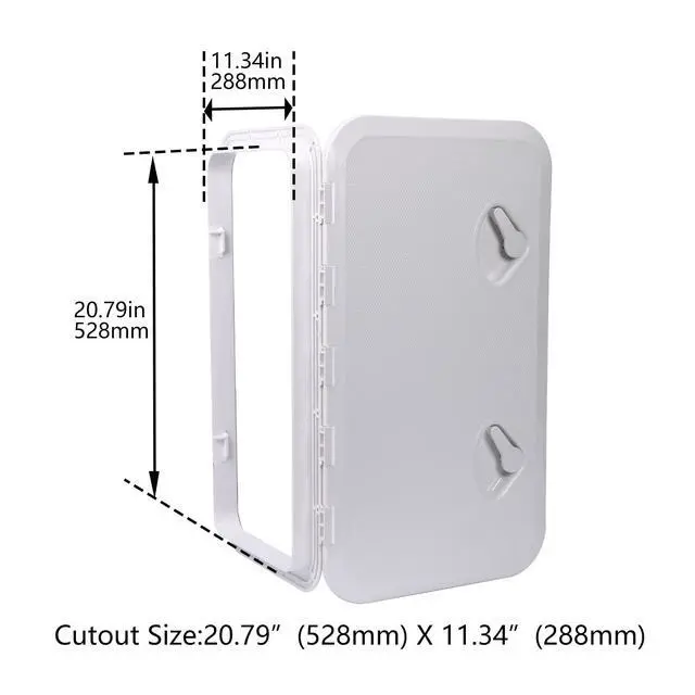 Alt view image 3 of 7 - Boat Hatch 24" X 14", 180 Degree Lid Hinge Boat Deck Hatch, Marine Hatch with Non Slip Surface, Durable Construction Boat Access Hatch & Lid, Weatherproof and Easy to Install