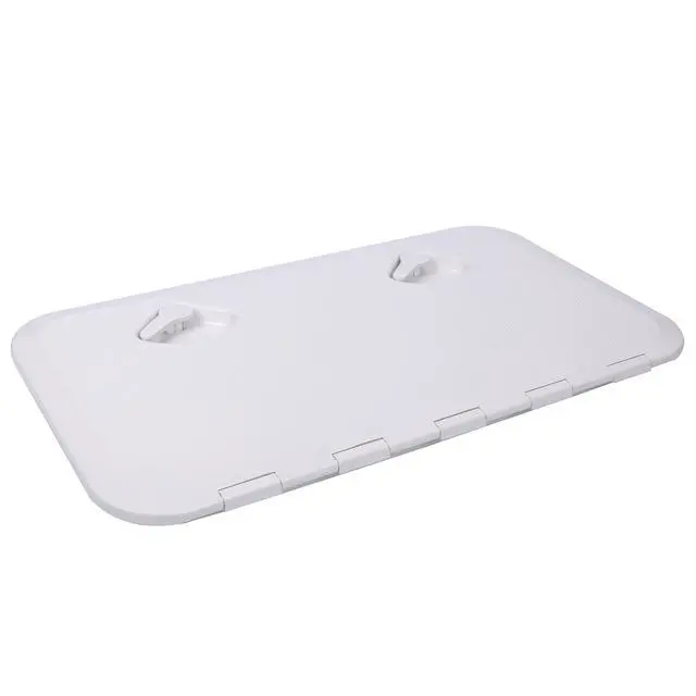 Alt view image 6 of 7 - Boat Hatch 24" X 14", 180 Degree Lid Hinge Boat Deck Hatch, Marine Hatch with Non Slip Surface, Durable Construction Boat Access Hatch & Lid, Weatherproof and Easy to Install