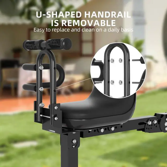 Alt view image 5 of 7 - Bike Child Seat,Front Mount Detachable Bicycle Kids Seat, Child Seat with Shock Absorbing Pedal GuardrailSuitable for Pedal Scooter Motorcycle Bicycle