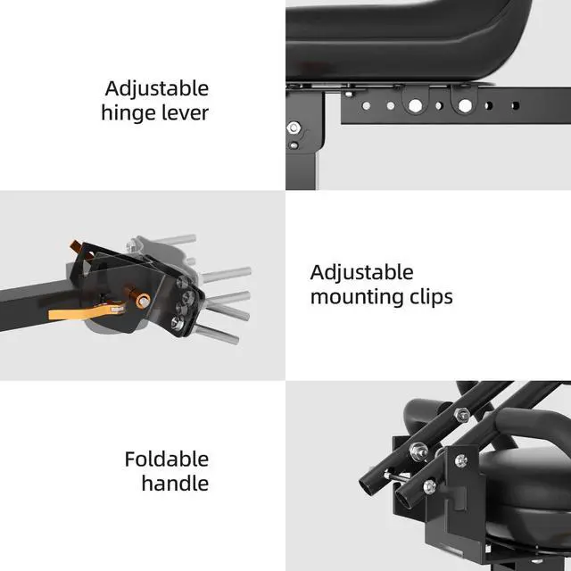 Alt view image 6 of 7 - Bike Child Seat,Front Mount Detachable Bicycle Kids Seat, Child Seat with Shock Absorbing Pedal GuardrailSuitable for Pedal Scooter Motorcycle Bicycle