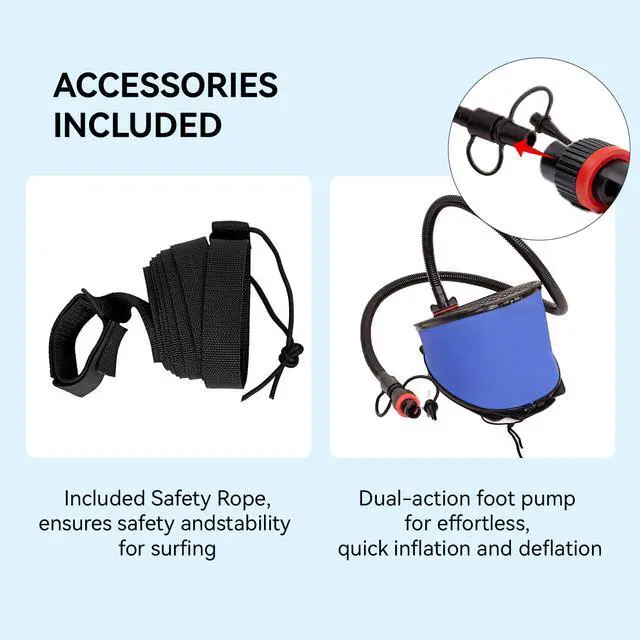 Alt view image 6 of 7 - Inflatable Boogie Board, Bodyboard - Lightweight PVC Core Boogie Boards for Beach & Pool, Foldable with Wrist Straps, Ideal Surfing Gear for Teens and Adults