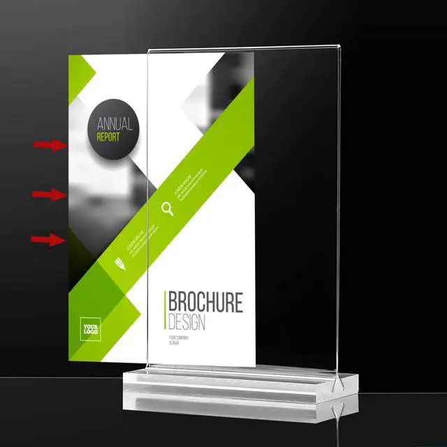 Alt view image 4 of 7 - 6 Pack 11 x 17 Inches Acrylic Sign Holder Clear T Shaped Sign Holder Table Menu Display Stand Double Sided Picture Flyer Sign Holder for Office Store Restaurant Hotels (6, 11 x 17 Inches)