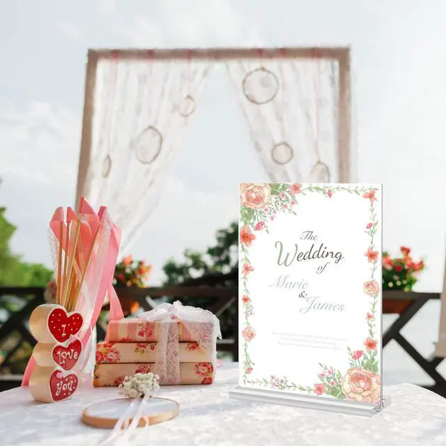 Alt view image 6 of 7 - 6 Pack 11 x 17 Inches Acrylic Sign Holder Clear T Shaped Sign Holder Table Menu Display Stand Double Sided Picture Flyer Sign Holder for Office Store Restaurant Hotels (6, 11 x 17 Inches)