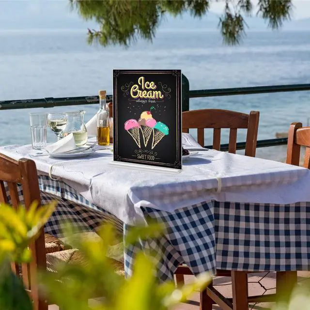 Alt view image 7 of 7 - 6 Pack 11 x 17 Inches Acrylic Sign Holder Clear T Shaped Sign Holder Table Menu Display Stand Double Sided Picture Flyer Sign Holder for Office Store Restaurant Hotels (6, 11 x 17 Inches)