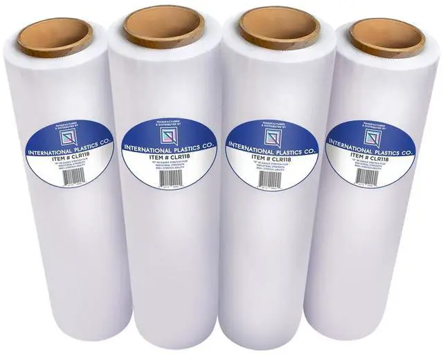 Main image of 80 Gauge 1200ft Plastic Stretch Film/Wrap 500% Stretch Clear Cling Durable Adhering Packing Moving Packaging Heavy Duty Shrink Film