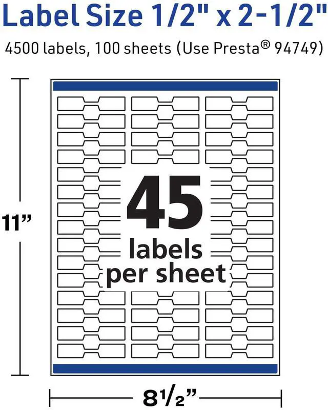 Alt view image 5 of 7 - TrueBlock Matte White Barbell Labels, Sure Feed Technology, 0.5" x 2.5", 4,500 Matte White Labels, Laser/Inkjet Printable, Great for Jewelry and Product Merchandising