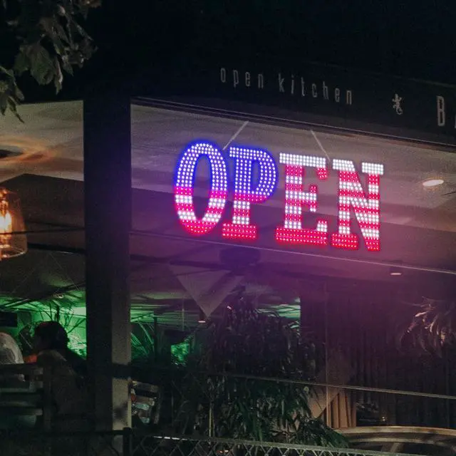 Alt view image 5 of 7 - Open Signs for Business,30x10 inch USA Flag Open Sign Led for Window Wall Door w/Remote Control Bar Cafe Salon Barber Resturant Retail Store