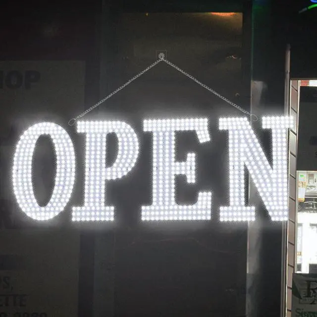 Main image of Open Signs for Business,30x10 inch Ultra Bright Open Sign Led for Window Wall Door w/Remote Control Bar Cafe Salon Barber Resturant Retail Store