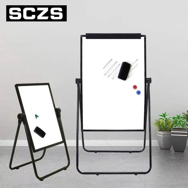 Alt view image 6 of 7 - White Board Easel Office Portable Dry Erase Boards with Stand, Flipchart Easel Height Adjustable 36x24 inches, Perfect for Classroom, Preschool, Homeschool, Restaurant and Presentation (Black)