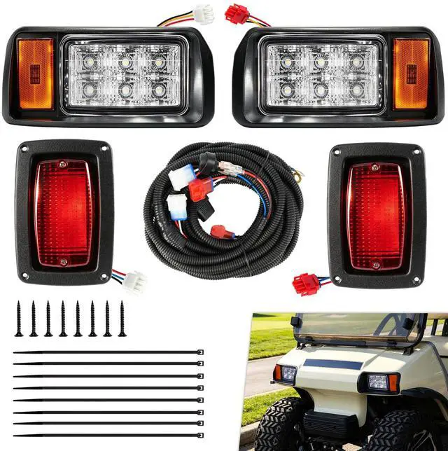 Main image of Club Car DS Led Light Kit, Golf Cart Led Lights for Club Car DS 1993-Up Gas and Electric Golf Carts, Factory Style Headlight and Tail Light Assembly OEM 101988002 101988001