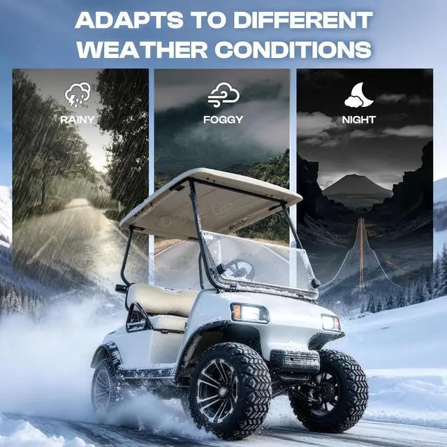 Alt view image 4 of 7 - Club Car DS Led Light Kit, Golf Cart Led Lights for Club Car DS 1993-Up Gas and Electric Golf Carts, Factory Style Headlight and Tail Light Assembly OEM 101988002 101988001