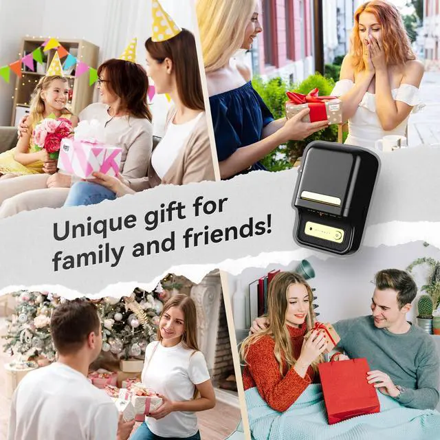 Alt view image 2 of 7 - B21 Label Maker Machine with Tape, 2Inch Portable Labeler, Black | Thermal Sticker Printer for Gift Jar Candle Address Labels for Home Office Business Organization, Supports Mobile & PC