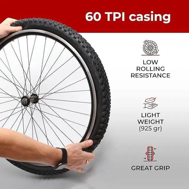 Alt view image 6 of 7 - 29 x 2.25 Mountain Bike Tires - Foldable Tyre 57-622 with 1mm Anti Puncture | Folding 29 inch Bicycle Tyres, Accessories for Mountain, Enduro, Gravel and MTB Bikes, Front and Rear Replacement