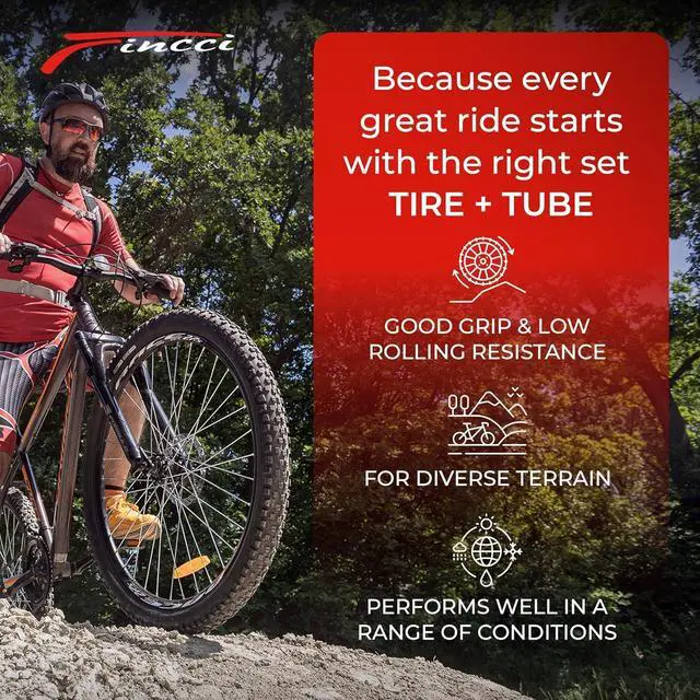 Alt view image 7 of 7 - 29 x 2.25 Mountain Bike Tires - Foldable Tyre 57-622 with 1mm Anti Puncture | Folding 29 inch Bicycle Tyres, Accessories for Mountain, Enduro, Gravel and MTB Bikes, Front and Rear Replacement