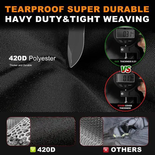 Alt view image 2 of 7 - Golf Cart Cover 2/4/6 Passenger Golf Cart Covers Extended Roof Waterproof Outdoor,Durable Weatherproof,Compatible with Club Car, EZGO, Yamaha, Cushman, Evolution, Star,Tomberlin