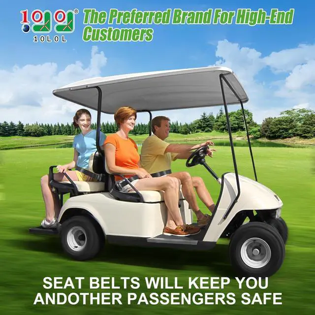 Alt view image 2 of 7 - 4PCS Universal Retractable Golf Cart Seat Belt Kit for Yamaha, EZGO, Club Car, Fits Front Rear Seat (Not Include Bracket)