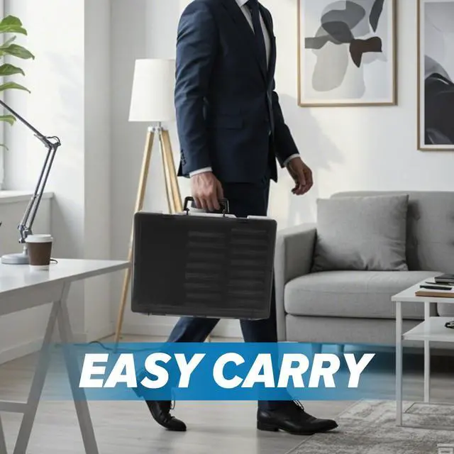 Alt view image 5 of 7 - 2 Pcs Name Tag Holder with Case, Foam Name Badge Storage Tray Holds 48 Badges ID Badge Tray Organizer for Desk Classroom Office School, 14 x 10.6 x 4 in (Black)