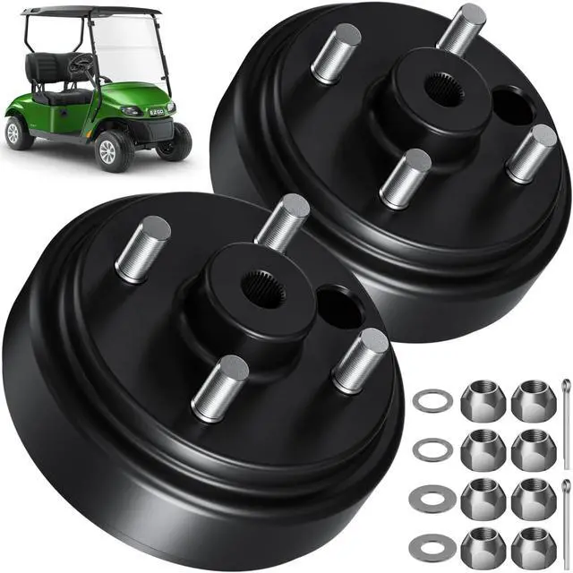 Main image of 2 pcs Golf Cart Brake Drum Hub Assembly, EZGO Brake Drum Hub Assembly for EZGO TXT PDS 1982-up Electric & 1982-1993 2-Cycle Gas Models OEM #19186G1P, Durable, Replacement Part