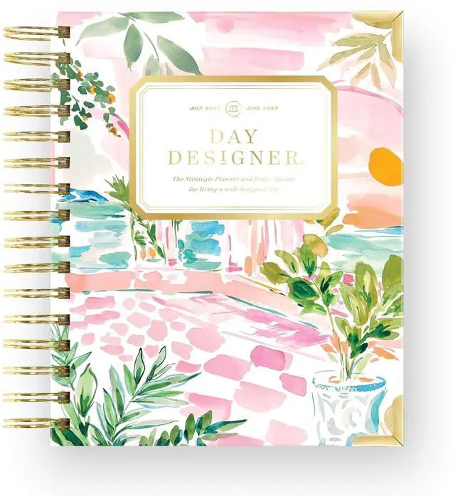 Main image of 2026-2027 Mini Daily Academic Planner, 6"x8.125", Capri | July 2026 - June 2027, Glossy Laminated Cover, Wirebound, Laminated Tabs, Storage Pocket, Stickers & Snap-In Ruler