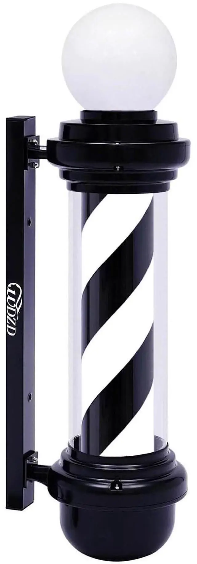 Main image of 27'' Black White Barber Pole Light