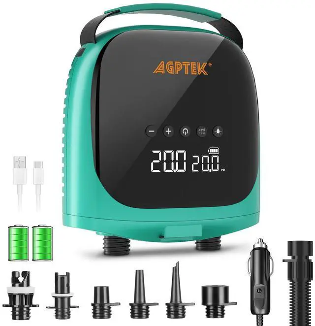 Main image of Paddle Board Pump Electric Sup Air Pump 20PSI Portable, Auto-Off 12V DC Car Connector for Inflator & Deflator Inflatable Stand up Paddle Boards,Boats,Inflators