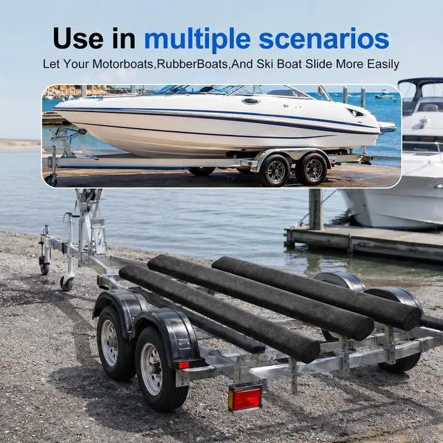 Alt view image 6 of 7 - 16in x 50ft Extra Large Boat Trailer Bunk Carpet - Marine Grade Padding for Boat Trailers Jet Ski Ramps Garages Docks Bunk Board Carpet