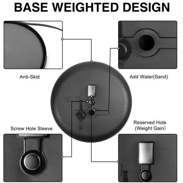 Alt view image 4 of 7 - 11x17 inch Adjustable Floor Standing Solder Stand | 2Pack, Pedestal Sign Stand, Round Base For Display & Advertisement, Outdoor Compatible