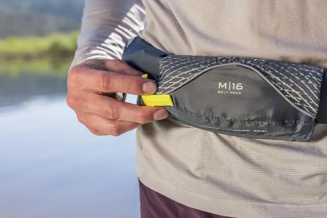 Alt view image 6 of 7 - M-16 Manual Inflatable Belt Pack, U.S. Coast Guard Approved, Low Profile, Compact Design, Approved for Users 16 Years and Older; and Over 80 pounds
