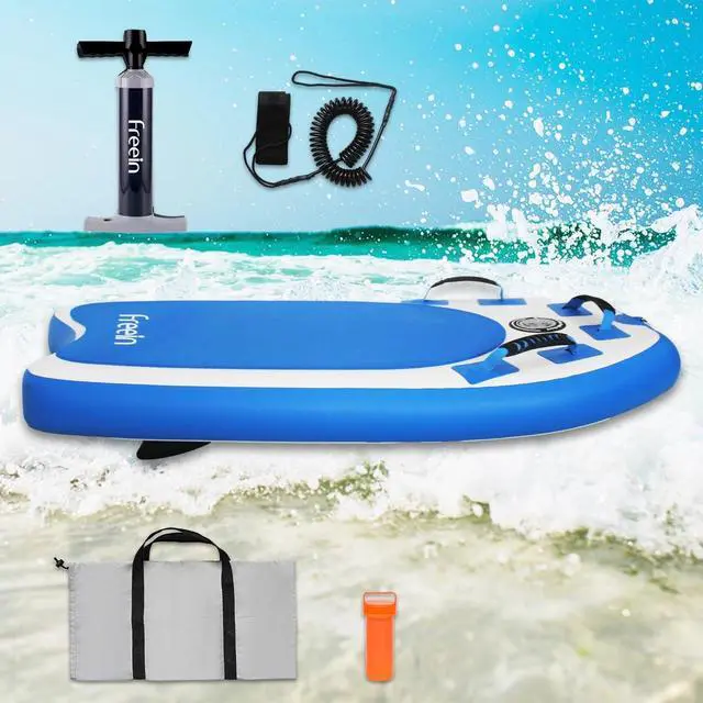 Alt view image 5 of 7 - Body Board Inflatable, Surfboards BodyBoards for Beach River, Foldable Design for Easy Storage and Transport