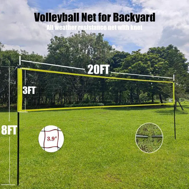 Alt view image 4 of 7 - Outdoor Portable Adjustable Volleyball Net System with Bag | Complete Practice Kit| Height Adjustable|Multiple Size| for backyard, beach, and lawn play| Portable|Easy Set up