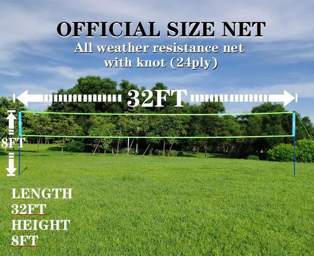 Alt view image 2 of 7 - Outdoor Portable Adjustable Volleyball Net System with Bag | Complete Practice Kit| Height Adjustable|Multiple Size| for backyard, beach, and lawn play| Portable|Easy Set up