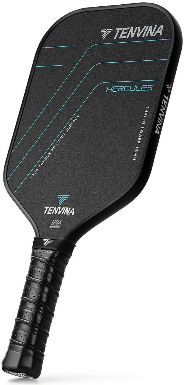 Main image of TENVINA Pickleball Paddles, Multi-Layer T700SC Textured Carbon Fiber Pickleball Paddle, Pickle Ball Paddle with Strong Spin & Power Surface, 4-Types of Shapes and Thicknesses, USAPA Approved