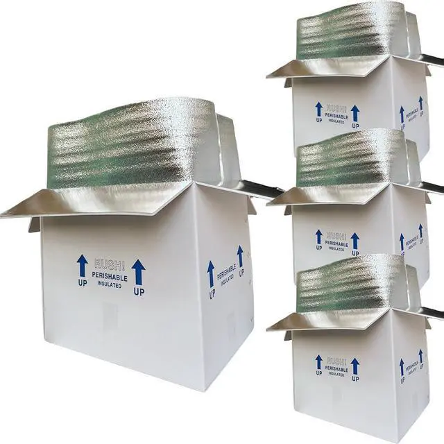 Main image of 19x12x16'' Insulated Shipping Boxes with Bag Liners, Styrofoam Cold Mailer, Foam Cooler Containers, for Mailing Packaging Frozen Food, Perishable Fruit, and More (4 Pack)