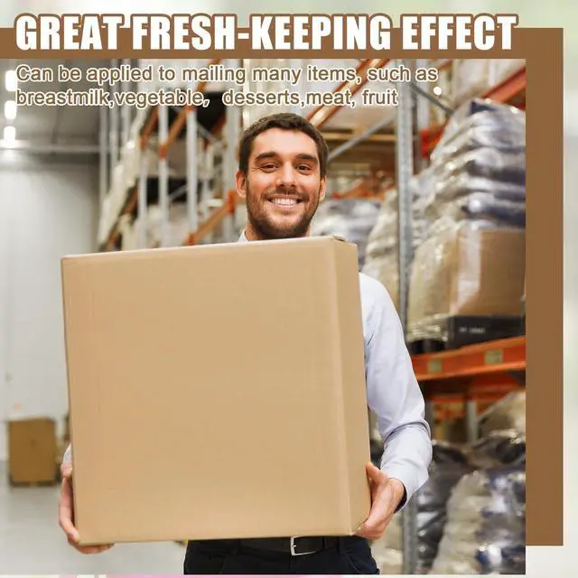 Alt view image 5 of 7 - 5 Pcs Large Insulated Shipping Boxs Bulk 19" x 12" x 16" for Frozen Food with Foil Insulated Cold Bag Liner Shipping Box Cooler Box Cold Pack Boxes for Fresh Food Mailing Packing Business