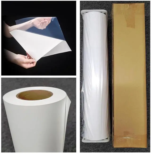 Main image of 1 x 24 inch x 100 ft Matte Polypropylene Banner roll Window Decal Graphics (self Adhesive) Film Poly Vinyl Waterproof, Tear Resistant, 2 inch core, Inkjet Print Poster Signs