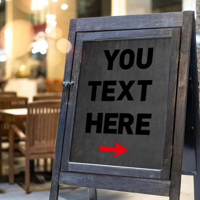 Alt view image 5 of 6 - 300 Pcs Sign Letter Printed on Marquee Flexible Outdoor Black Portable Sign Board Plastic Changeable Letters and Numbers Punctuation Acrylic Numbers(6'', 7'')