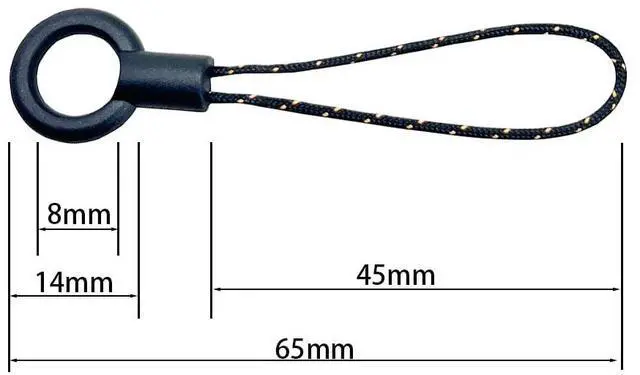 Alt view image 2 of 7 - 2.5" Hand Wrist Phone Lanyard Nylon Connect Line Adapter Pendant for Flash Drives, Keys, Keychain, Id Badges, Badge Holder, 1000 pcs