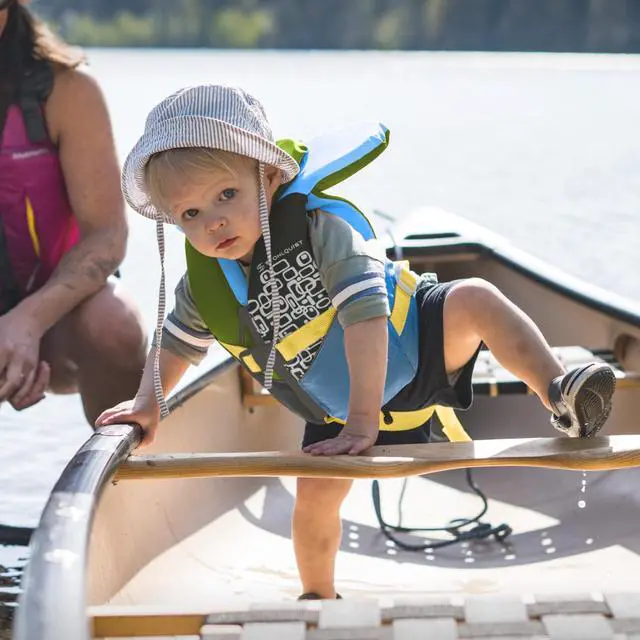 Alt view image 6 of 7 - Infant Life Jacket, US Coast Guard Approved, Type II Life Vest (20-30 lbs) for Babies and Toddlers, Support Collar with Grab Handle, PFD for Pools, Lakes and Boating