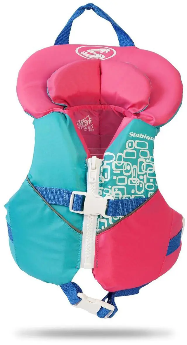 Main image of Infant Life Jacket, US Coast Guard Approved, Type II Life Vest (20-30 lbs) for Babies and Toddlers, Support Collar with Grab Handle, PFD for Pools, Lakes and Boating