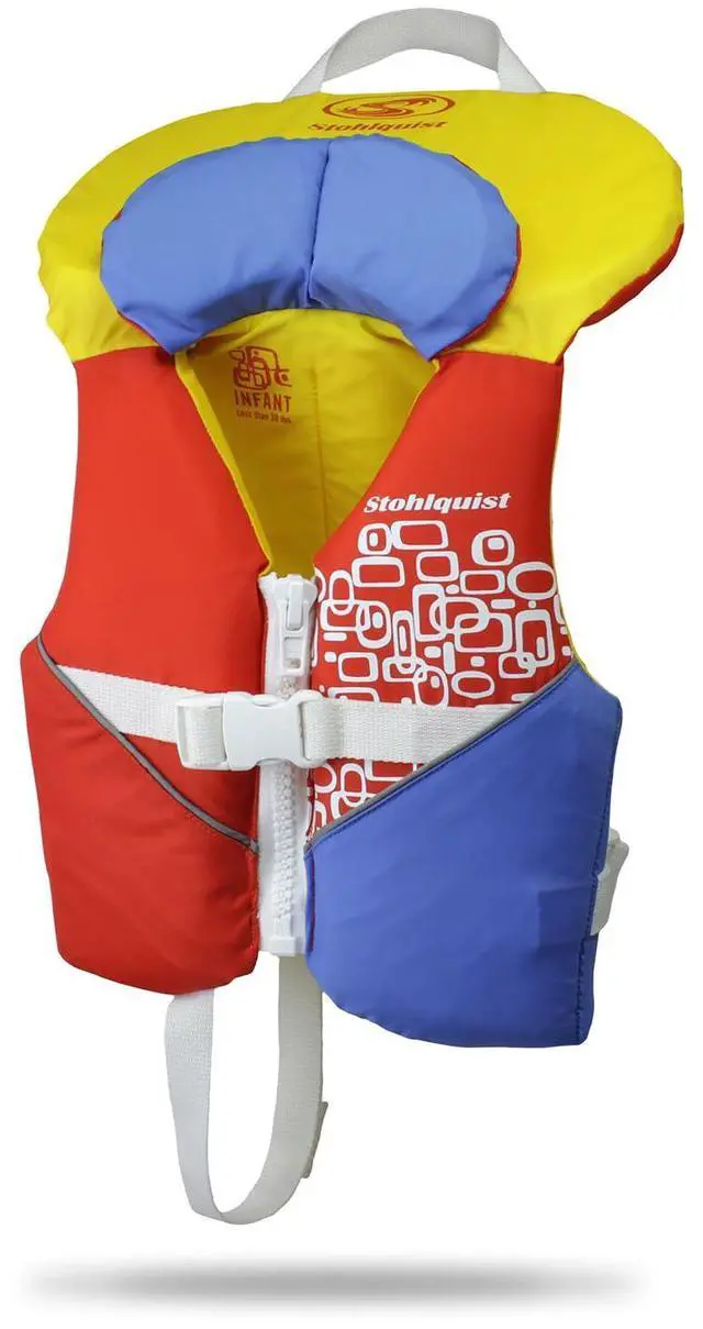 Main image of Infant Life Jacket, US Coast Guard Approved, Type II Life Vest (20-30 lbs) for Babies and Toddlers, Support Collar with Grab Handle, PFD for Pools, Lakes and Boating